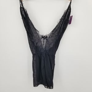NWT‎ The Victory of Cupid Black Lingerie Romper Size Medium